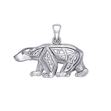 Celtic Spirit of The Arctic Polar Bear Silver Pendant TPD6017 - Jewelry